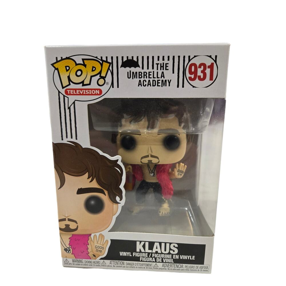 NEW Funko Pop Television: The Umbrella Academy Klaus #931 w/ Pop Protector